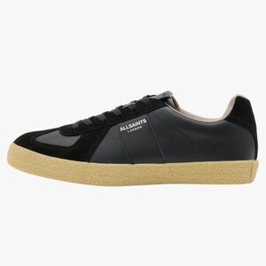 All Saints Jaimee Low Top Sneakers Men’s 9 
Black Leather/ Suede Worn Once EUC